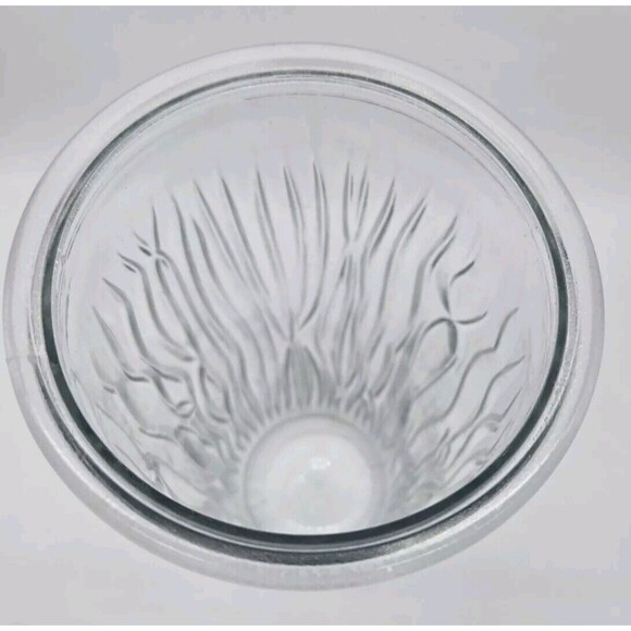 Wavy Ribbed Glass Vase Heavy Large Centerpiece Clear Wedding Decor Shower Party - Picture 5 of 9